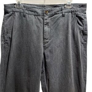 Brooks Brothers 346 Gray Pinstripe Cotton Pants W33 L32